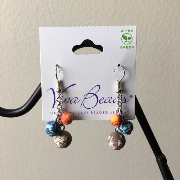 Clay Beaded Earrings - Picture 1 of 1